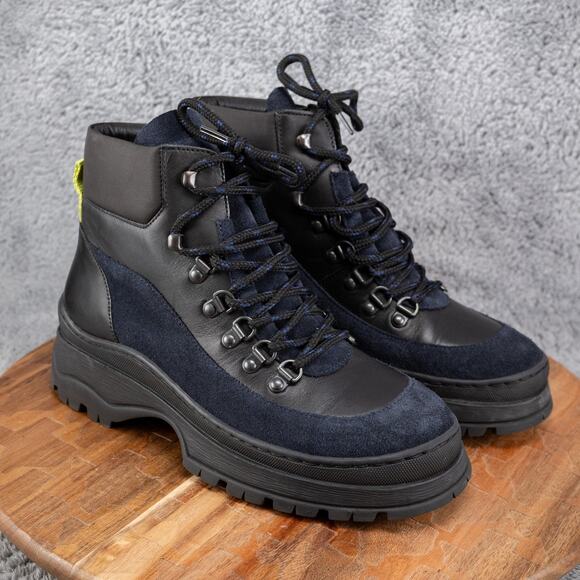 Ted Baker Allicia Womens Size 10 Blue Suede Leather Hiking Boot - Picture 1 of 6